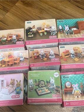 Calico critters-Sylvanian Families Playhouse Hacienda Set of 9